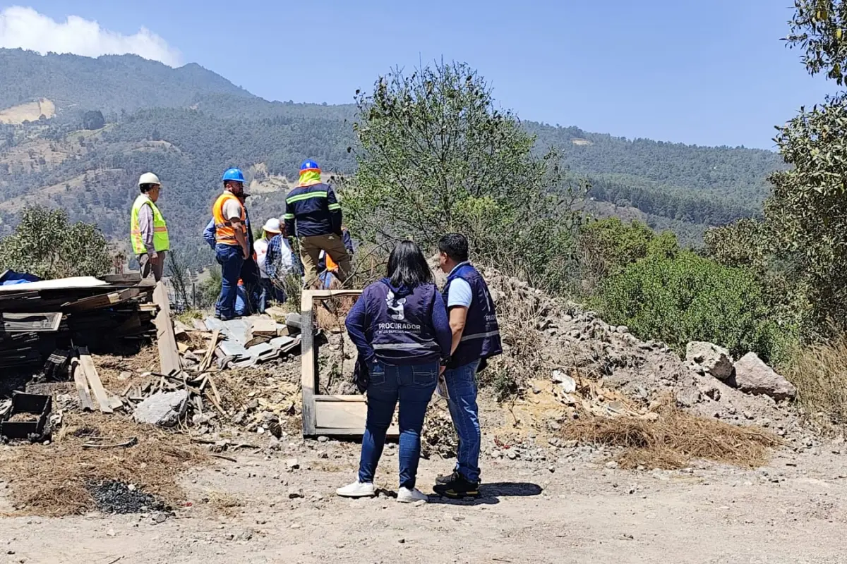 La PDH da seguimiento a los trabajos de reparación en el área.  , Cortesía. 