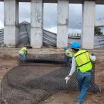 Construcción del paso a desnivel en calzada Roosevelt. ,CIV