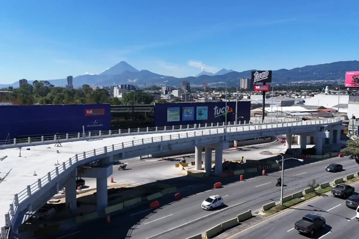 Trabajos de construcción del paso a desnivel en la calzada Roosevelt., Ministerio de Comunicaciones
