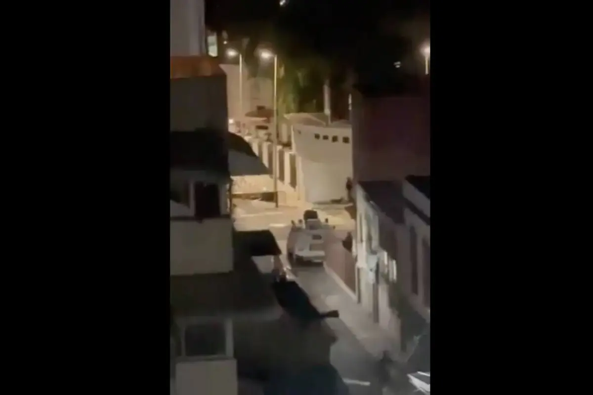 En redes sociales circularon videos en los que se escuchan los disparos., Captura de pantalla