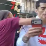 Influencer noqueado.  ,Captura de pantalla video de X.