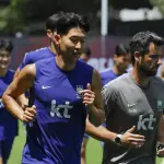 Jugadores de Corea del Sur en un entrenamiento en Guadalajara, México ,EFE