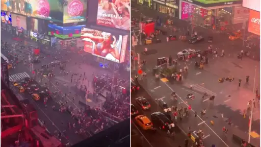 Times Square disparos  ,Redes sociales