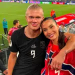 Isabel Haugseng y Erling Haaland ,Foto redes sociales de Isabel Haugseng