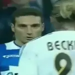 Scaloni y Beckham ,Captura de pantalla