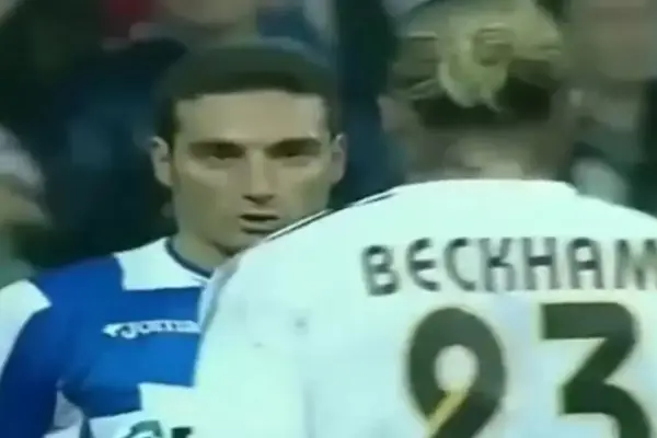 Scaloni y Beckham ,Captura de pantalla