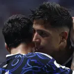 Enzo Martínez y Lionel Messi ,Foto EFE